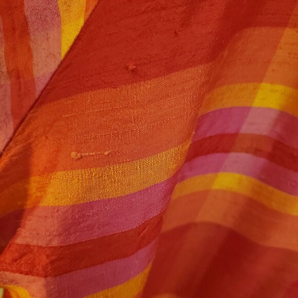 Vintage Avenue 100% Silk Striped Relaxed Fit Tunic Top Size 26/28 - Picture 8 of 11